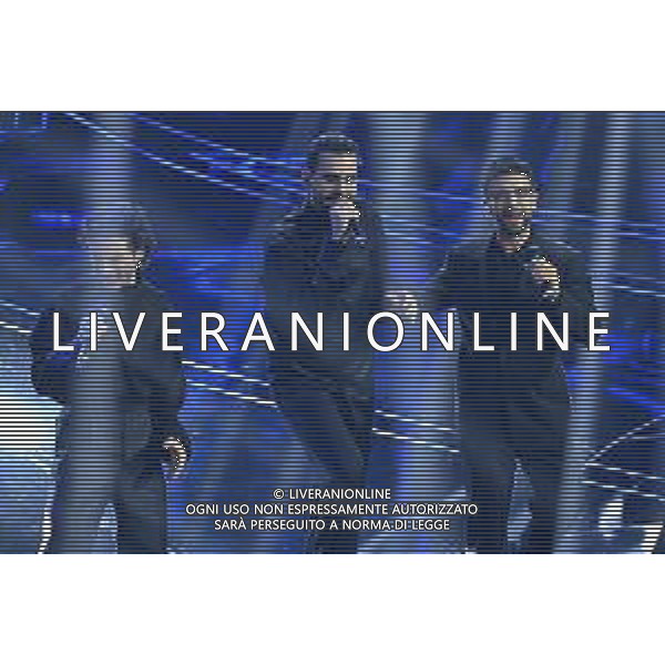 Festival Sanremo 2024 nella foto l\'esibizione de Il Volo 74mo Festival della Canzone Italiana - Quinta Serata Teatro Ariston - Sanremo (IM) 10-02-2024 foto Roberto Garavaglia/agenzia Aldo Liverani sas/AGENZIA ALDO LIVERANI SAS
