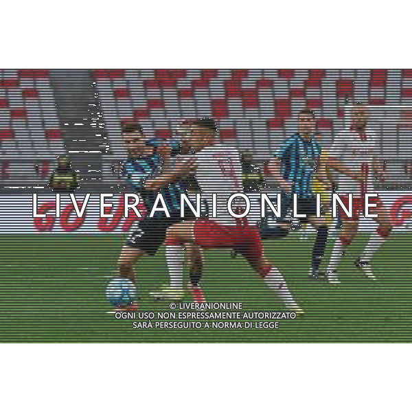 Artur Ionita of Calcio Lecco 1912 and Mattia Maita of SSC Bari during the Italian Serie B match SSC Bari vs Calcio Lecco 1912 on February 10, 2024 at the San Nicola stadium in Bari, Italy. Photo by Emmanuele Mastrodonato/ag. Aldo Liverani sas/AGENZIA ALDO LIVERANI SAS