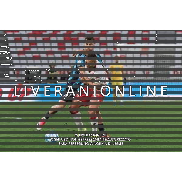 Artur Ionita of Calcio Lecco 1912 and Mattia Maita of SSC Bari during the Italian Serie B match SSC Bari vs Calcio Lecco 1912 on February 10, 2024 at the San Nicola stadium in Bari, Italy. Photo by Emmanuele Mastrodonato/ag. Aldo Liverani sas/AGENZIA ALDO LIVERANI SAS