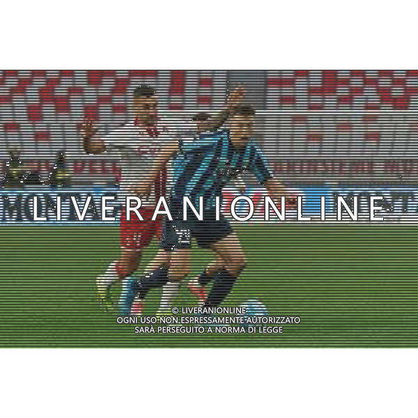 Andrija Novakovich of Calcio Lecco 1912 and Mattia Maita of SSC Bari during the Italian Serie B match SSC Bari vs Calcio Lecco 1912 on February 10, 2024 at the San Nicola stadium in Bari, Italy. Photo by Emmanuele Mastrodonato/ag. Aldo Liverani sas/AGENZIA ALDO LIVERANI SAS