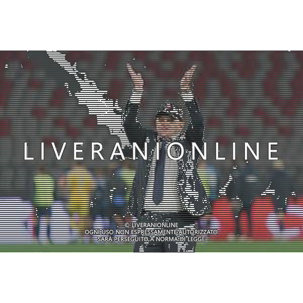 coach Giuseppe Iachini of SSC Bari applauds fans during the Italian Serie B match SSC Bari vs Calcio Lecco 1912 on February 10, 2024 at the San Nicola stadium in Bari, Italy. Photo by Emmanuele Mastrodonato/ag. Aldo Liverani sas/AGENZIA ALDO LIVERANI SAS