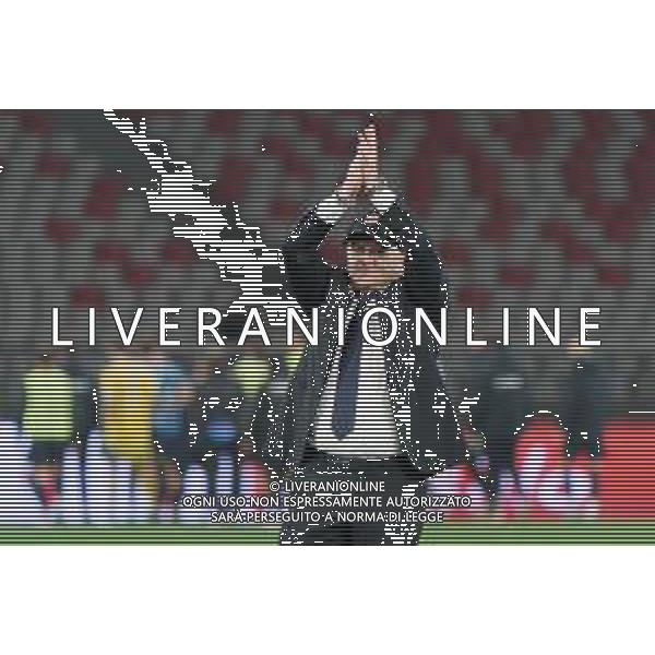 coach Giuseppe Iachini of SSC Bari applauds fans during the Italian Serie B match SSC Bari vs Calcio Lecco 1912 on February 10, 2024 at the San Nicola stadium in Bari, Italy. Photo by Emmanuele Mastrodonato/ag. Aldo Liverani sas/AGENZIA ALDO LIVERANI SAS