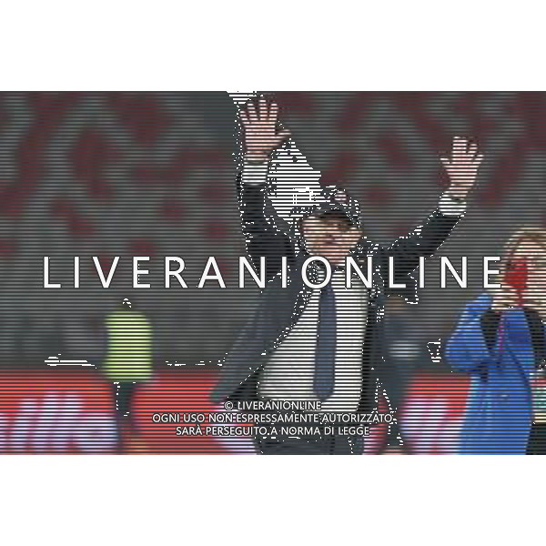 coach Giuseppe Iachini of SSC Bari applauds fans during the Italian Serie B match SSC Bari vs Calcio Lecco 1912 on February 10, 2024 at the San Nicola stadium in Bari, Italy. Photo by Emmanuele Mastrodonato/ag. Aldo Liverani sas/AGENZIA ALDO LIVERANI SAS