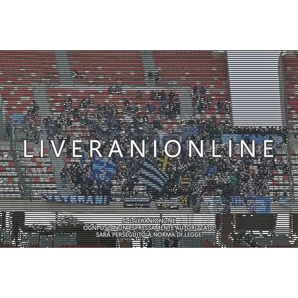 Supporters of Calcio Lecco 1912 during the Italian Serie B match SSC Bari vs Calcio Lecco 1912 on February 10, 2024 at the San Nicola stadium in Bari, Italy. Photo by Emmanuele Mastrodonato/ag. Aldo Liverani sas/AGENZIA ALDO LIVERANI SAS