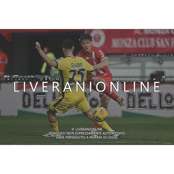 TVRG Monza vs Hellas Verona nella foto Lorenzo Colombo (Monza) al tiro Monza 11-02-2024 U-Power Stadium Campionato Serie A TIM - 24a giornata foto Roberto Garavaglia/Agenzia Aldo Liverani sas/AGENZIA ALDO LIVERANI SAS