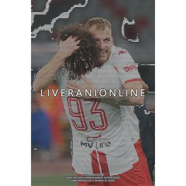 Giuseppe Sibilli of SSC Bari celebrates after scoring a goal with Mehdi Dorval of SSC Bari during the Italian Serie B match SSC Bari vs Calcio Lecco 1912 on February 10, 2024 at the San Nicola stadium in Bari, Italy. Photo by Emmanuele Mastrodonato/ag. Aldo Liverani sas/AGENZIA ALDO LIVERANI SAS