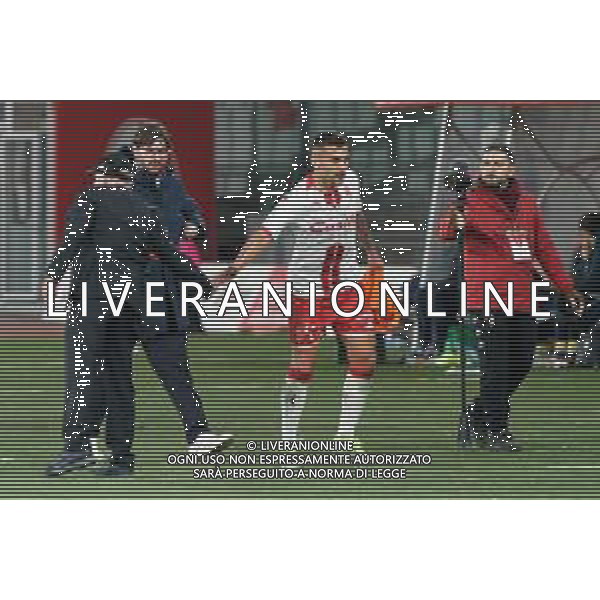coach Giuseppe Iachini of SSC Bari and Mattia Maita of SSC Bari during the Italian Serie B match SSC Bari vs Calcio Lecco 1912 on February 10, 2024 at the San Nicola stadium in Bari, Italy. Photo by Emmanuele Mastrodonato/ag. Aldo Liverani sas/AGENZIA ALDO LIVERANI SAS