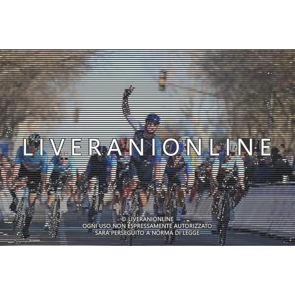 11-02-2024 Tour De La Provence; Tappa 04 Rognac - Arles; 2024, Israel - Premier Tech; 2024, Decathlon - Ag2r La Mondiale; 2024, Cofidis; Van Asbroeck, Tom; Bennett, Sam; Zingle, Axel; Arles; ©SIROTTI/AGENZIA ALDO LIVERANI SAS