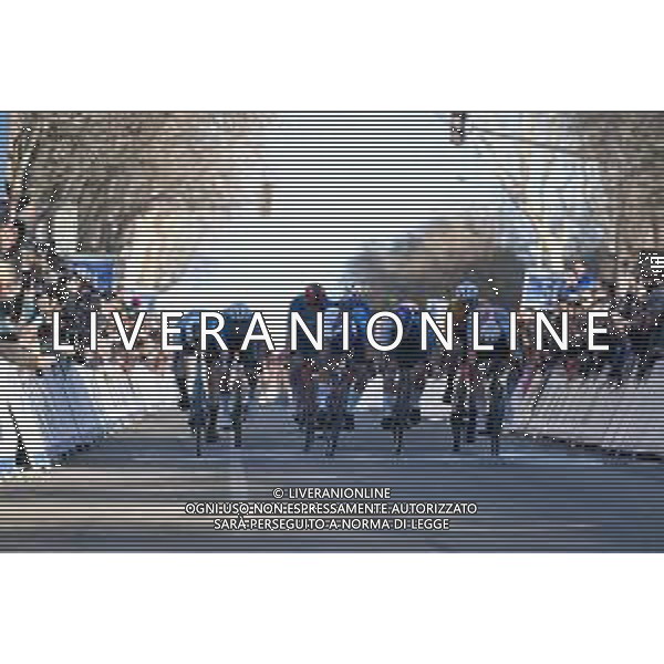 11-02-2024 Tour De La Provence; Tappa 04 Rognac - Arles; 2024, Israel - Premier Tech; 2024, Decathlon - Ag2r La Mondiale; 2024, Cofidis; Van Asbroeck, Tom; Bennett, Sam; Zingle, Axel; Arles; ©SIROTTI/AGENZIA ALDO LIVERANI SAS