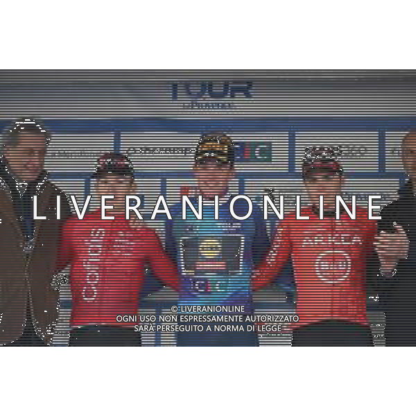 11-02-2024 Tour De La Provence; Tappa 04 Rognac - Arles; 2024, Lidl - Trek; 2024, Cofidis; 2024, Arkea - Beb Hotels; Pedersen, Mads; Zingle, Axel; Garcia Pierna, Raul; Arles; ©SIROTTI/AGENZIA ALDO LIVERANI SAS
