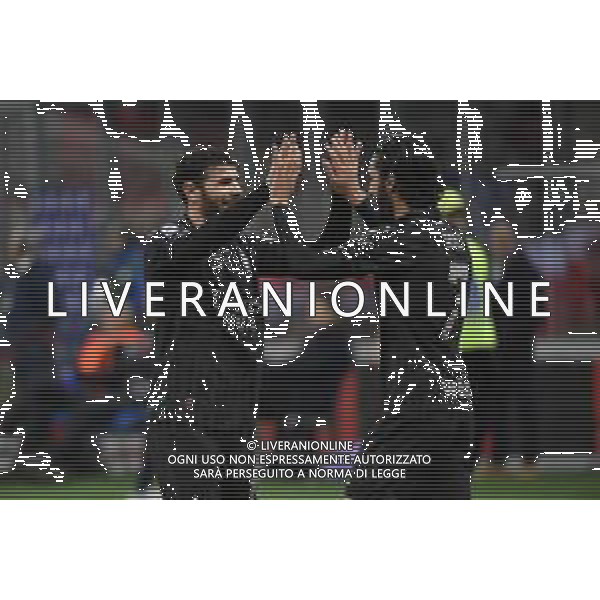 Milan vs Napoli nella foto Theo Hernandez (Milan) e Yacine Adli (Milan) esultanza dopo il gol dell\'1 a 0 Milano 11-02-2024 Stadio Giuseppe Meazza - San Siro Campionato Serie A TIM - 24a giornata foto Roberto Garavaglia/Agenzia Aldo Liverani sas/AGENZIA ALDO LIVERANI SAS