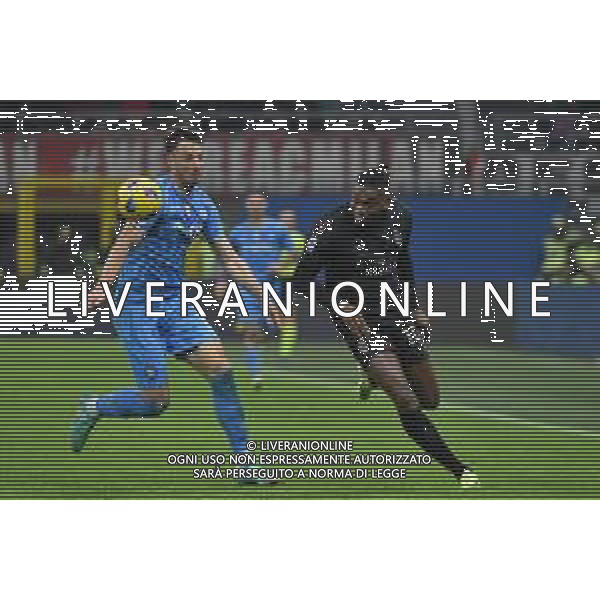 Milan vs Napoli nella foto Amir Rrahmani (Napoli) e Rafael Leao (Milan) Milano 11-02-2024 Stadio Giuseppe Meazza - San Siro Campionato Serie A TIM - 24a giornata foto Roberto Garavaglia/Agenzia Aldo Liverani sas/AGENZIA ALDO LIVERANI SAS