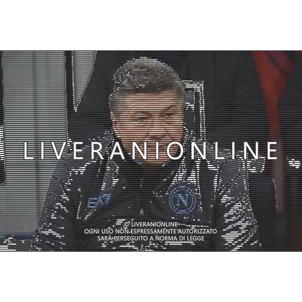 Milan vs Napoli nella foto Walter Mazzarri allenatore Napoli Milano 11-02-2024 Stadio Giuseppe Meazza - San Siro Campionato Serie A TIM - 24a giornata foto Roberto Garavaglia/Agenzia Aldo Liverani sas