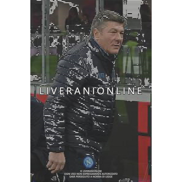 Milan vs Napoli nella foto Walter Mazzarri allenatore Napoli Milano 11-02-2024 Stadio Giuseppe Meazza - San Siro Campionato Serie A TIM - 24a giornata foto Roberto Garavaglia/Agenzia Aldo Liverani sas
