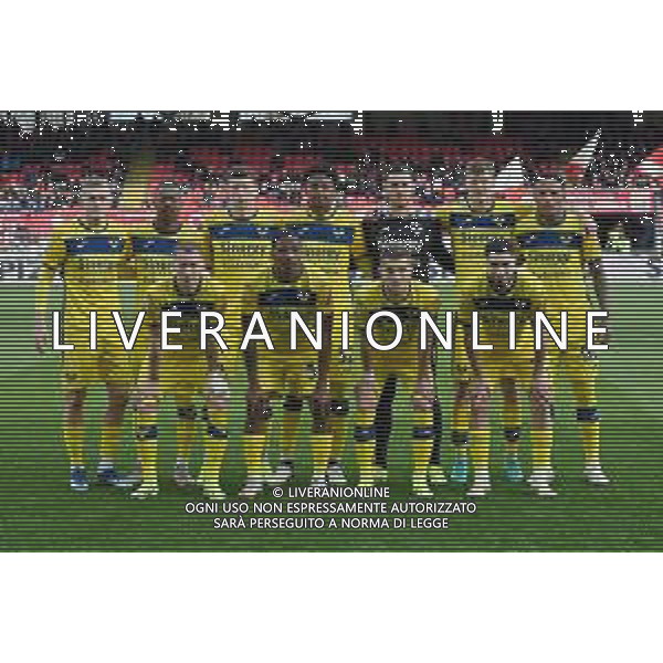 TVRG Monza vs Hellas Verona nella foto formazione Hellas Verona, in piedi da SX Karol Swiderski, Tijjani Noslin, Giangiacomo Magnani, Juan David Cabal Murillo, Lorenzo Montipo\', Pawel Dawidowicz e Michael Folorunsho; in basso da SX Ondrej Duda, Jackson Tchatchoua, Darko Lazovic e Suat Serdar Monza 11-02-2024 U-Power Stadium Campionato Serie A TIM - 24a giornata foto Roberto Garavaglia/Agenzia Aldo Liverani sas