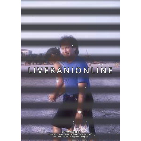 DIAP-RETROSPETTIVA ROBIN WILLIAMS ATTORE NELLA FOTO ROBIN WILLIAMS A VENEZIA NELL\'ANNO 1988 AG ALDO LIVERANI SAS 