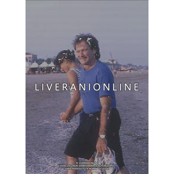 DIAP-RETROSPETTIVA ROBIN WILLIAMS ATTORE NELLA FOTO ROBIN WILLIAMS A VENEZIA NELL\'ANNO 1988 AG ALDO LIVERANI SAS 