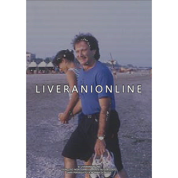 DIAP-RETROSPETTIVA ROBIN WILLIAMS ATTORE NELLA FOTO ROBIN WILLIAMS A VENEZIA NELL\'ANNO 1988 AG ALDO LIVERANI SAS 