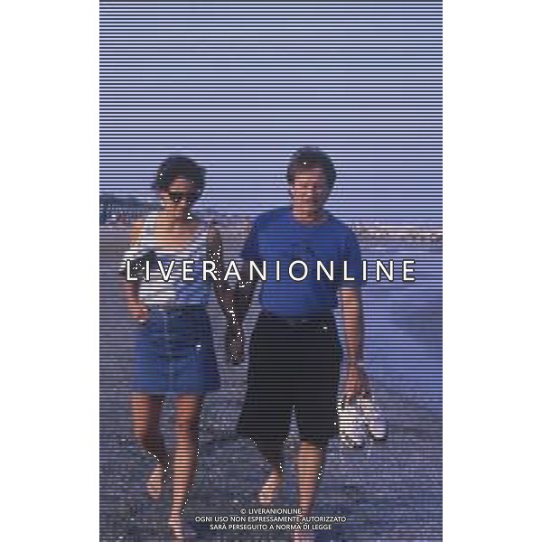 DIAP-RETROSPETTIVA ROBIN WILLIAMS ATTORE NELLA FOTO ROBIN WILLIAMS A VENEZIA NELL\'ANNO 1988 AG ALDO LIVERANI SAS 