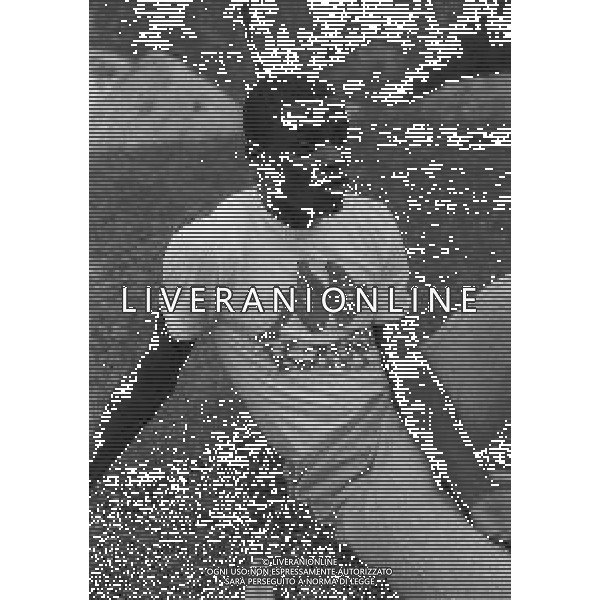 NEG-RETROSPETTIVA CARL LEWIS ATLETICA NELLA FOTO CARL LEWIS A MILANO NELL\'ANNO 1981 AG ALDO LIVERANI SAS