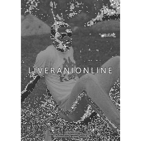 NEG-RETROSPETTIVA CARL LEWIS ATLETICA NELLA FOTO CARL LEWIS A MILANO NELL\'ANNO 1981 AG ALDO LIVERANI SAS