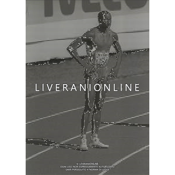 NEG-RETROSPETTIVA CARL LEWIS ATLETICA NELLA FOTO CARL LEWIS A HELSINKI NELL\'ANNO 1983 CAMPIONATI MONDIALI DI ATLETICA AG ALDO LIVERANI SAS