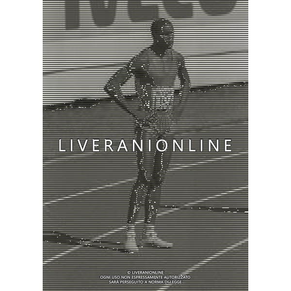 NEG-RETROSPETTIVA CARL LEWIS ATLETICA NELLA FOTO CARL LEWIS A HELSINKI NELL\'ANNO 1983 CAMPIONATI MONDIALI DI ATLETICA AG ALDO LIVERANI SAS