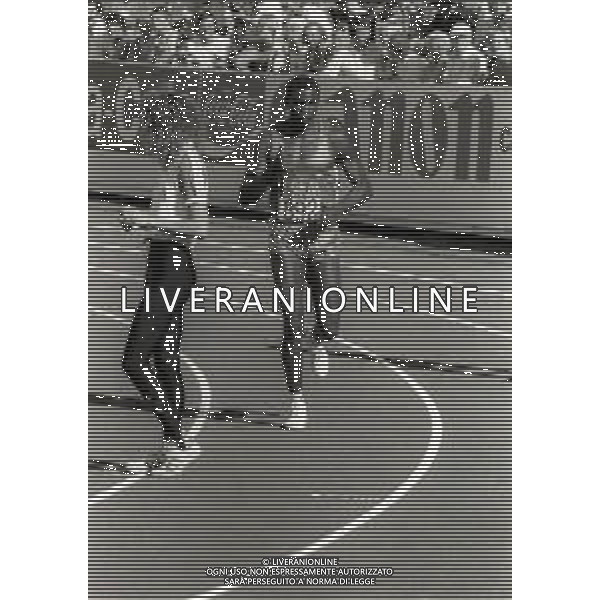 NEG-RETROSPETTIVA CARL LEWIS ATLETICA NELLA FOTO CARL LEWIS A HELSINKI NELL\'ANNO 1983 CAMPIONATI MONDIALI DI ATLETICA AG ALDO LIVERANI SAS