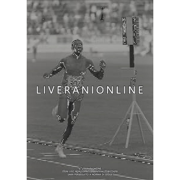 NEG-RETROSPETTIVA CARL LEWIS ATLETICA NELLA FOTO CARL LEWIS A HELSINKI NELL\'ANNO 1983 CAMPIONATI MONDIALI DI ATLETICA AG ALDO LIVERANI SAS