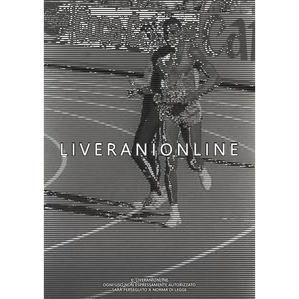 NEG-RETROSPETTIVA CARL LEWIS ATLETICA NELLA FOTO CARL LEWIS A HELSINKI NELL\'ANNO 1983 CAMPIONATI MONDIALI DI ATLETICA AG ALDO LIVERANI SAS
