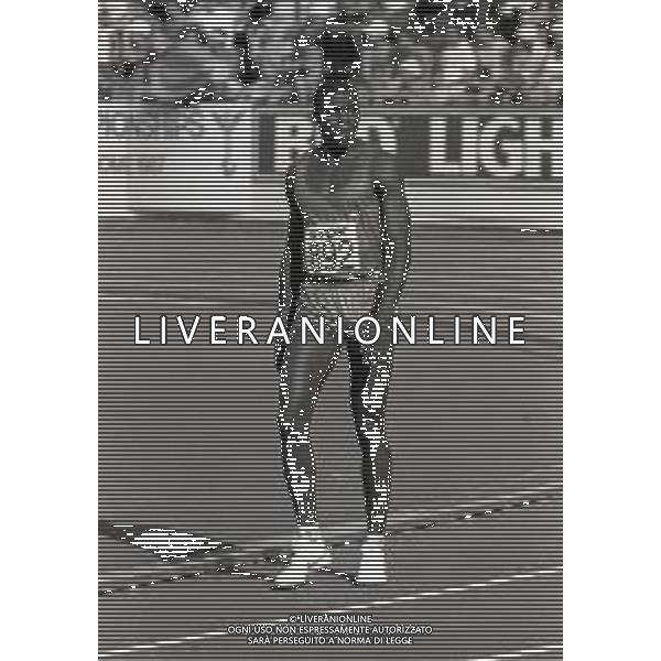 NEG-RETROSPETTIVA CARL LEWIS ATLETICA NELLA FOTO CARL LEWIS A HELSINKI NELL\'ANNO 1983 CAMPIONATI MONDIALI DI ATLETICA AG ALDO LIVERANI SAS