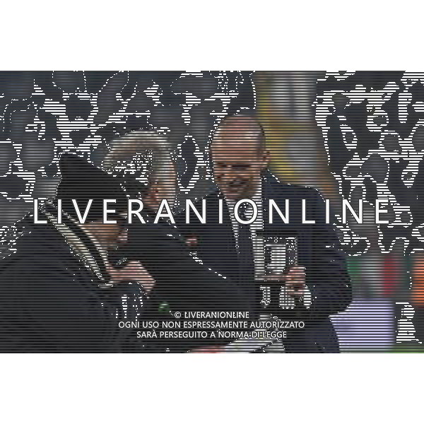 Torino 12.02.2024 Allianz Stadium @Manuela Viganti/Ag. Aldo Liverani sas Juventus vs Udinese Campionato Calcio Serie A TIM 2023/2024 24a giornata Nella foto: massimiliano allegri premiato per le 400 panchine alla juventus