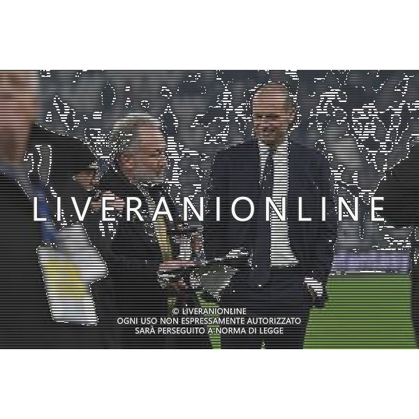 Torino 12.02.2024 Allianz Stadium @Manuela Viganti/Ag. Aldo Liverani sas Juventus vs Udinese Campionato Calcio Serie A TIM 2023/2024 24a giornata Nella foto: massimiliano allegri premiato per le 400 panchine alla juventus