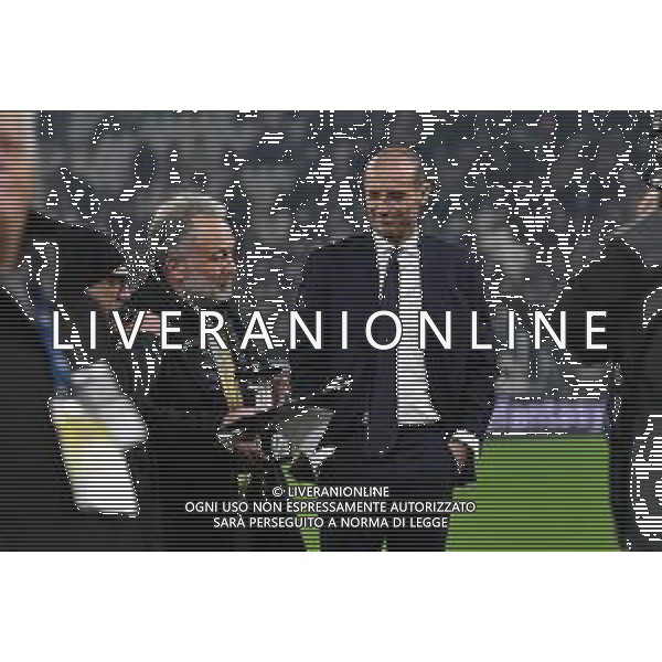 Torino 12.02.2024 Allianz Stadium @Manuela Viganti/Ag. Aldo Liverani sas Juventus vs Udinese Campionato Calcio Serie A TIM 2023/2024 24a giornata Nella foto: massimiliano allegri premiato per le 400 panchine alla juventus