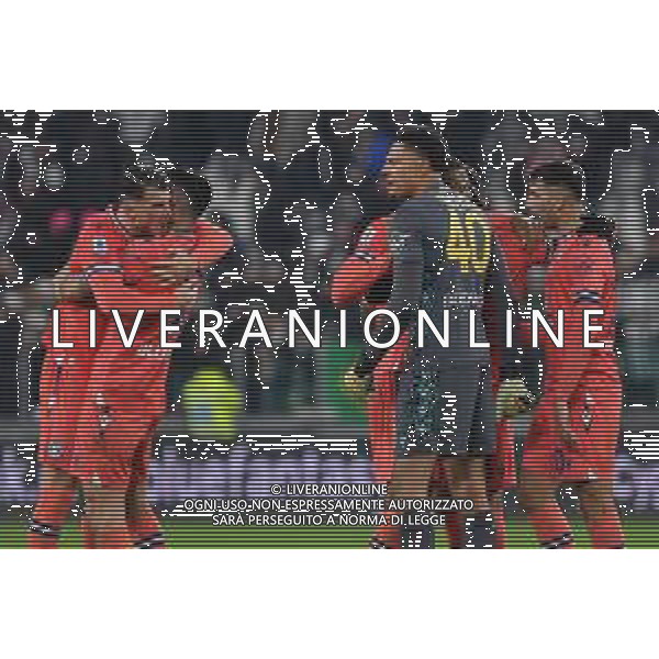 Torino 12.02.2024 Allianz Stadium @Manuela Viganti/Ag. Aldo Liverani sas Juventus vs Udinese Campionato Calcio Serie A TIM 2023/2024 24a giornata Nella foto: festa udinese a fine gara