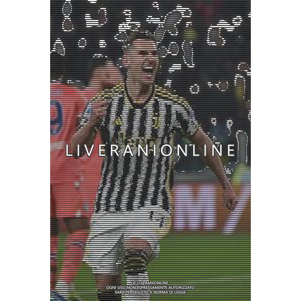 Torino 12.02.2024 Allianz Stadium @Manuela Viganti/Ag. Aldo Liverani sas Juventus vs Udinese Campionato Calcio Serie A TIM 2023/2024 24a giornata Nella foto: esultanza arkadiusz milik prima che gli annullassero il gol