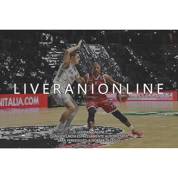 Torino 14.02.2024 Inalpi Arena EA7 Emporio Armani Milano vs Dolomiti Energia Trentino Final Eight Coppa Italia 2024 Quarti di Finale Nella foto: hall devon e andrejs grazulis ©VIGANTI/AGENZIA ALDO LIVERANI SAS