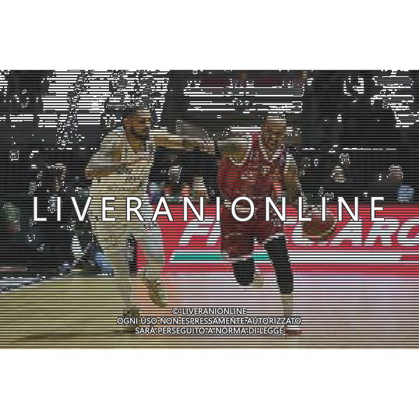 Torino 14.02.2024 Inalpi Arena EA7 Emporio Armani Milano vs Dolomiti Energia Trentino Final Eight Coppa Italia 2024 Quarti di Finale Nella foto: hubb prentiss e shabazz napier ©VIGANTI/AGENZIA ALDO LIVERANI SAS