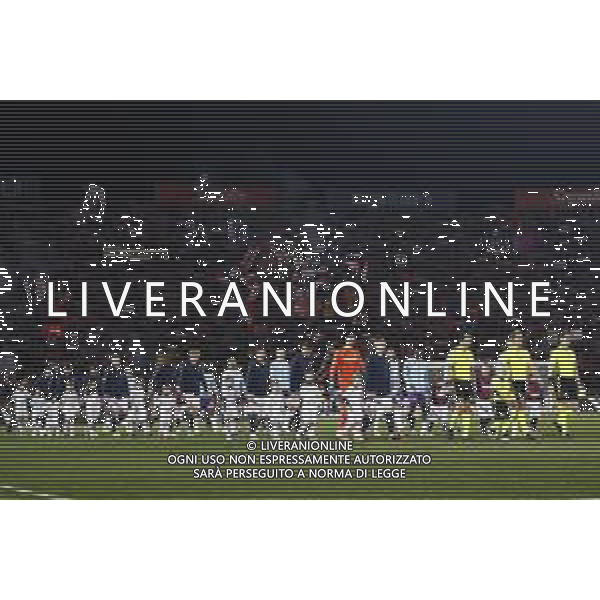 ZCP - 14/02/2024 Bologna vs Fiorentina Campionato di Calcio Serie A Tim - nella foto: le squadre entrano in campo©Claudio Zamagni/Agenzia Aldo Liverani