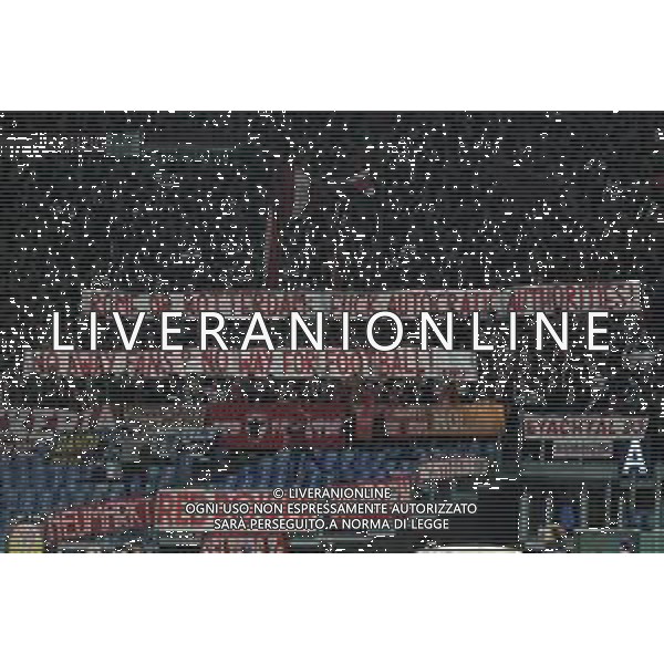 Lazio vs Bayern Monaco - Champions League - Ottavi di finale - Stadio Olimpico - Roma 14-02-2024 nella foto Tifosi del Bayern protestano contro i divieti della Uefa ©Federico Gaetano/AGENZIA ALDO LIVERANI SAS