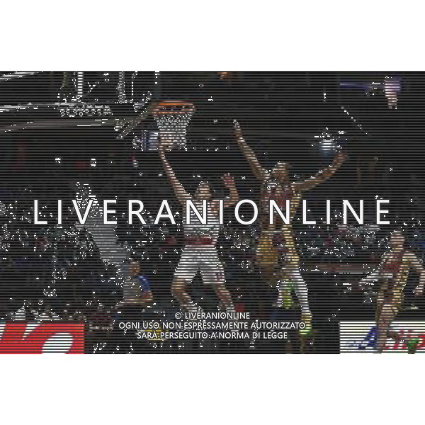 Torino 14.02.2024 Inalpi Arena Umana Reyer Venezia vs Estra Pistoia Final Eight Coppa Italia 2024 Quarti di Finale Nella foto: lorenzo saccagi e rayjon tucker ©Viganti/AGENZIA ALDO LIVERANI SAS