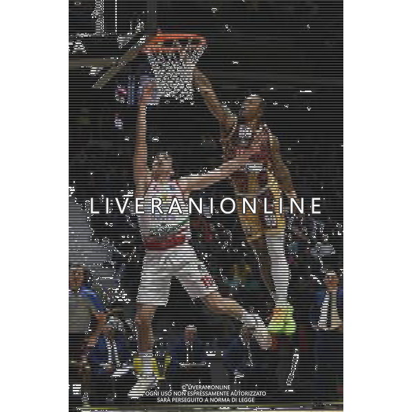 Torino 14.02.2024 Inalpi Arena Umana Reyer Venezia vs Estra Pistoia Final Eight Coppa Italia 2024 Quarti di Finale Nella foto: lorenzo saccagi e rayjon tucker ©Viganti/AGENZIA ALDO LIVERANI SAS