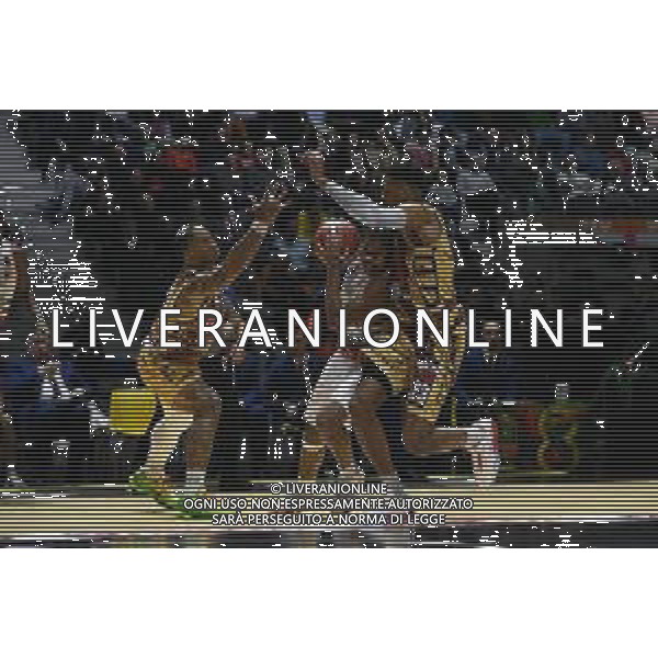 Torino 14.02.2024 Inalpi Arena Umana Reyer Venezia vs Estra Pistoia Final Eight Coppa Italia 2024 Quarti di Finale Nella foto: charlie edward moore, rayjon tucker e jeff brooks ©Viganti/AGENZIA ALDO LIVERANI SAS