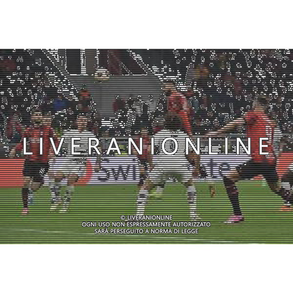 Milan vs Rennes nella foto Ruben Loftus-Cheek (Milan) segna il gol dell\'1 a 0 Milano 15-02-2024 Stadio Giuseppe Meazza - San Siro UEFA Europa League - play-off gara di andata foto Roberto Garavaglia/Agenzia Aldo Liverani sas/AGENZIA ALDO LIVERANI SAS
