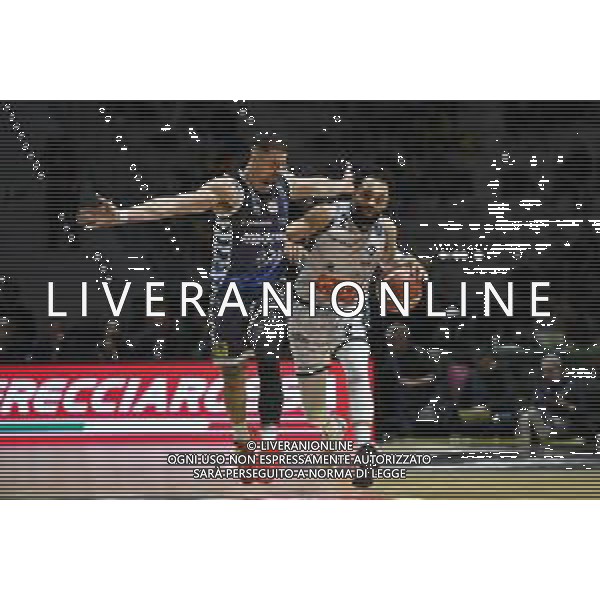 Torino 15.02.2024 Inalpi Arena Germani Brescia vs Generazione Vincente Napoli Basket Final Eight Coppa Italia 2024 Quarti di Finale Nella foto: tyler ennis e john petrucelli ©Viganti/AGENZIA ALDO LIVERANI SAS