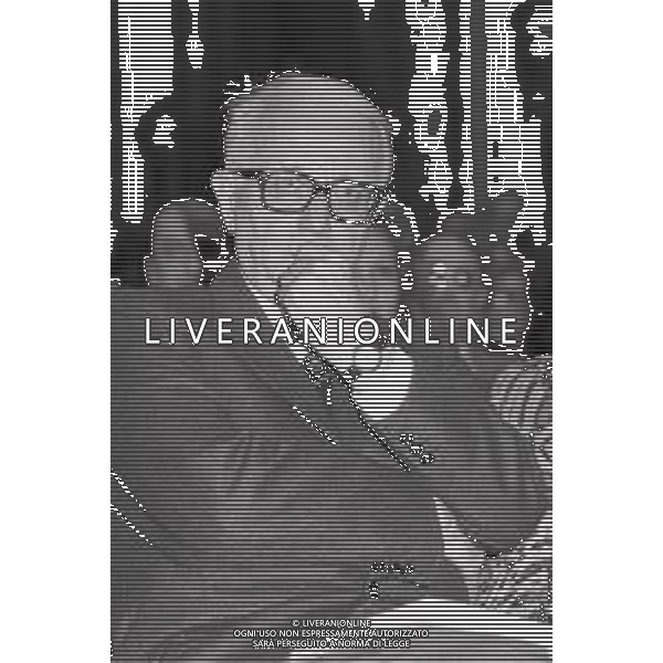 NEG-RETROSPETTIVA ENZO BIAGI GIORNALISTA-SCRITTORE E CONDUTTORE TELEVISIVO NELLA FOTO ENZO BIAGI AG ALDO LIVERANI SAS