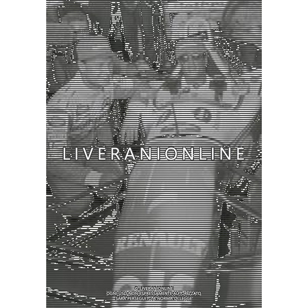 NEG-RETROSPETTIVA SILVESTER STALLONE ATTORE NELLA FOTO SILVESTER STALLONE A MONZA NELL\'ANNO 1994 CON DAVID COULTHARD AG ALDO LIVERANI SAS