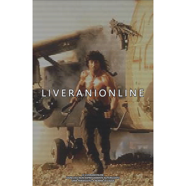 DIAP-RETROSPETTIVA SILVESTER STALLONE ATTORE NELLA FOTO SILVESTER STALLONE NEL FILM“RAMBO II “ ANNO 1985 AG ALDO LIVERANI SAS  