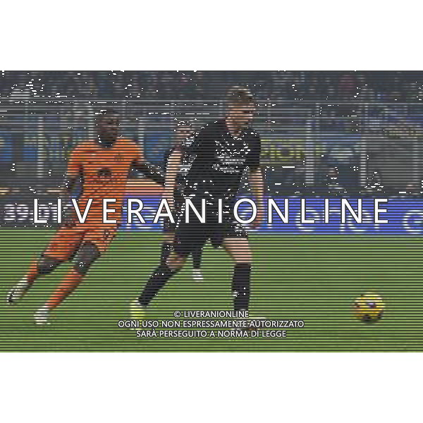 Seria A 2023-2024 Stadio Giuseppe Meazza Milano Salernitana-Inter Nella foto: Toma Basic e Marcus Thuram ©Andrea Rosito/AGENZIA ALDO LIVERANI SAS