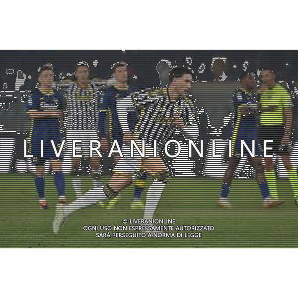 Hellas Verona vs Juventus nella foto Dusan Vlahovic (Juventus) esulta dopo il gol dell\'1 a 1 Verona 17-02-2024 Stadio Marcantonio Bentegodi Campionato Serie A TIM - 25a giornata foto Roberto Garavaglia/Agenzia Aldo Liverani sas